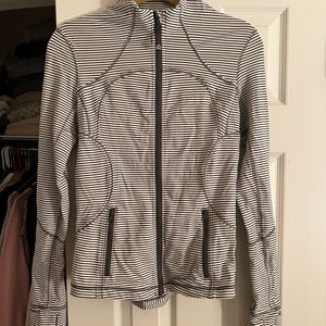 Lululemon Black & White Stripe Define Jacket